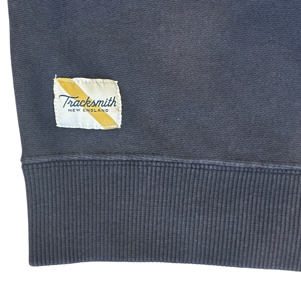 Tracksmith Trackhouse Crew Neck Sweatshirt Black/Dark Grey Women’s XS $120 - Picture 3 of 11